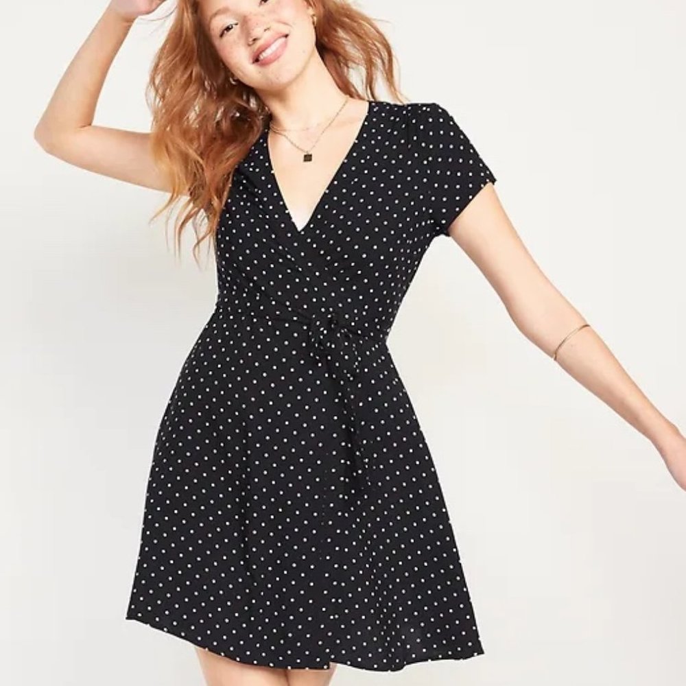 Old Navy Polka Dot Wrap Dress